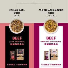 Doggy Willie小犬威利熟食凍乾主食- 無麩紫薯蕃茄牛肉