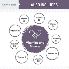 Chew+Heal老犬綜合維他命肉粒零食- 野生阿拉斯加三文魚