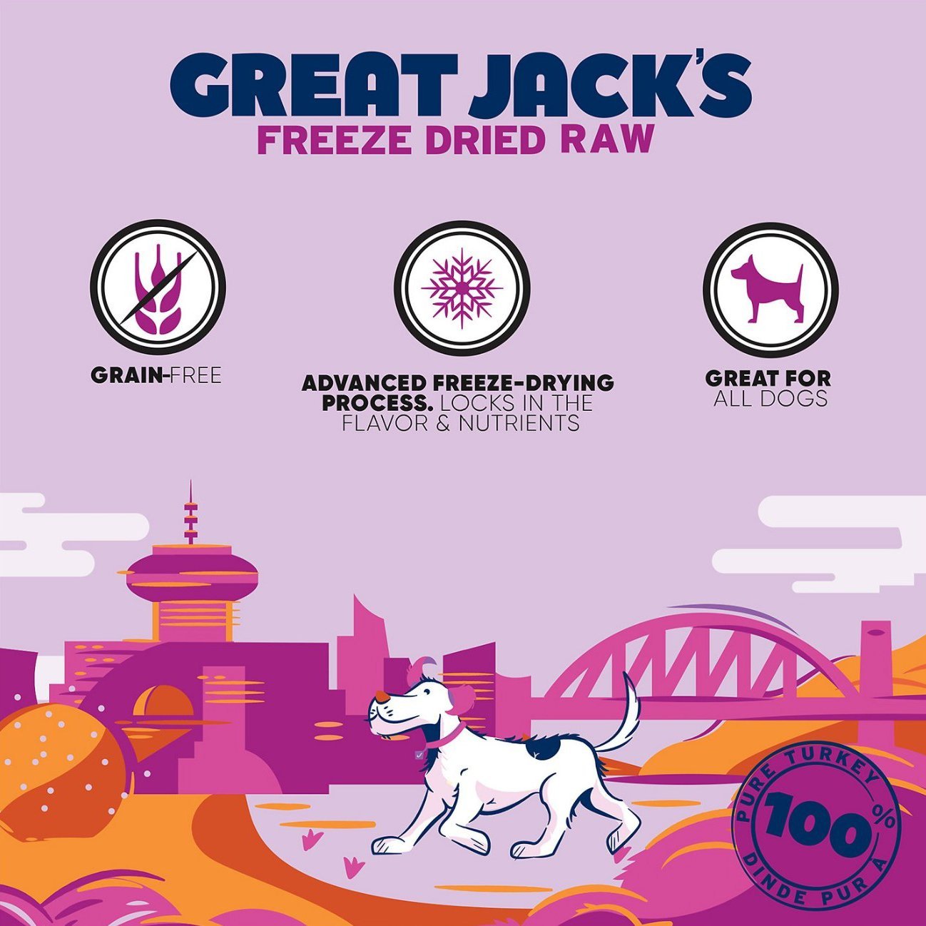 加拿大Great Jack’s 狗狗冷凍脫水小食 - 火雞 - PetMo