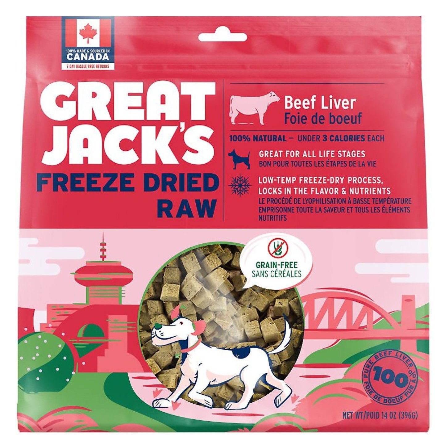 加拿大Great Jack’s 狗狗冷凍脫水小食 - 牛肝 - PetMo