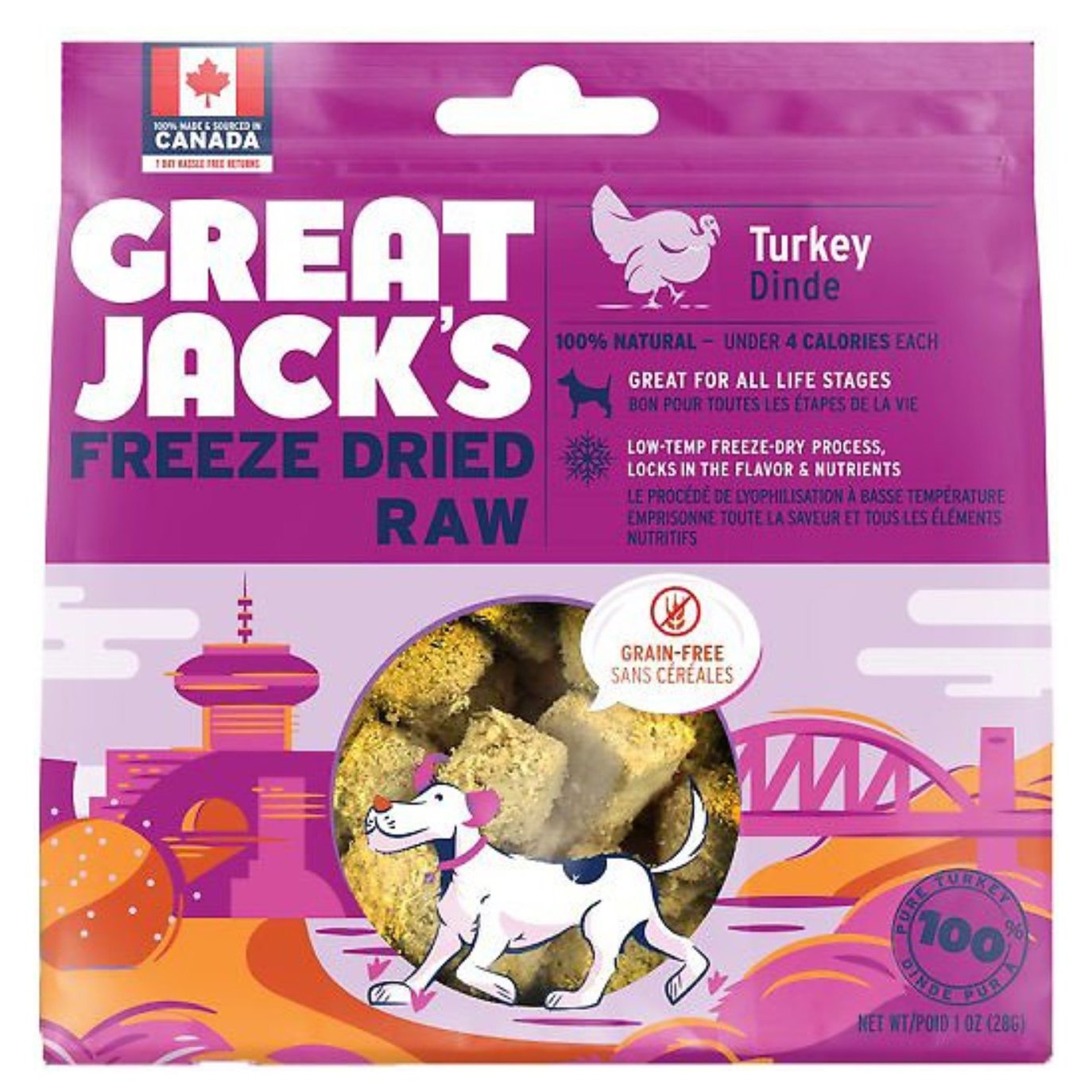 加拿大Great Jack’s 狗狗冷凍脫水小食 - 火雞 - PetMo