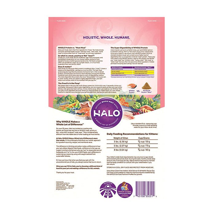 HALO無穀幼貓糧 - 野生三文魚&白魚 - PetMo