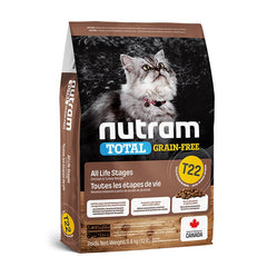 Nutram紐頓無薯無穀貓糧T22 - 雞肉火雞 - PetMo