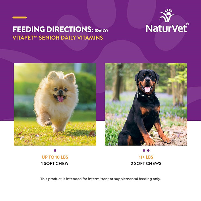 NaturVet 老犬高級維他命葡萄糖胺保健肉粒