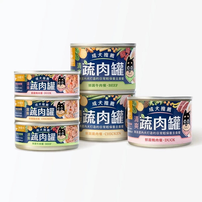 汪喵星球蔬肉罐｜狗狗無膠清爽蔬肉主食罐