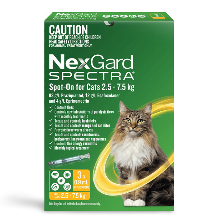 【澳洲版】Nexgard Spectra - 2.5-7.5kg貓貓(購買請添加微信)