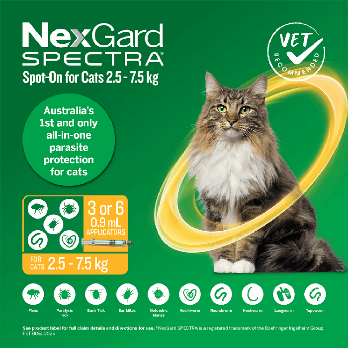 【澳洲版】Nexgard Spectra - 2.5-7.5kg貓貓(購買請添加微信)