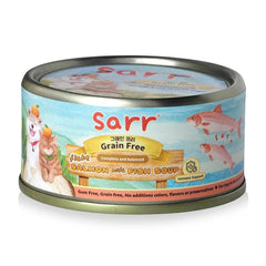Sarr營養無膠無穀保健肉絲湯汁主食罐- 鯖魚x三文魚x魚湯x魚油(皮毛護理)