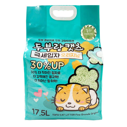 豆腐與貓 豆腐砂1.5mm極幼條 - 綠茶 - PetMo