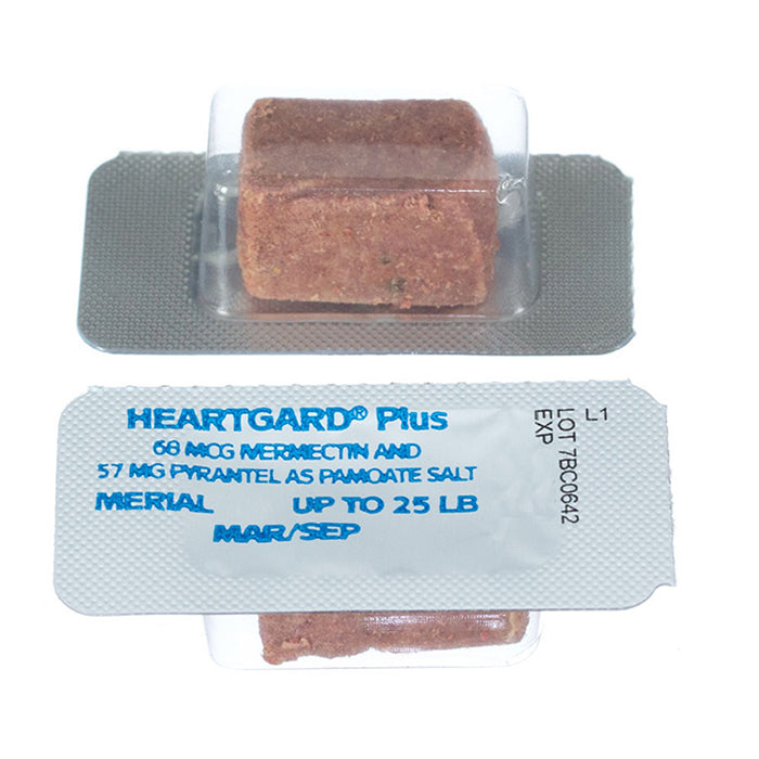 【香港行貨】Heartgard plus心絲蟲藥 - 小型犬(<25lb)