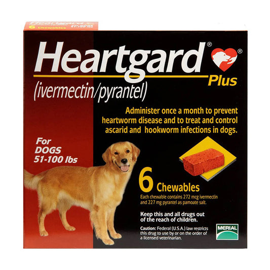 【香港行貨】Heartgard plus心絲蟲藥 - 大型犬(51~100lb)
