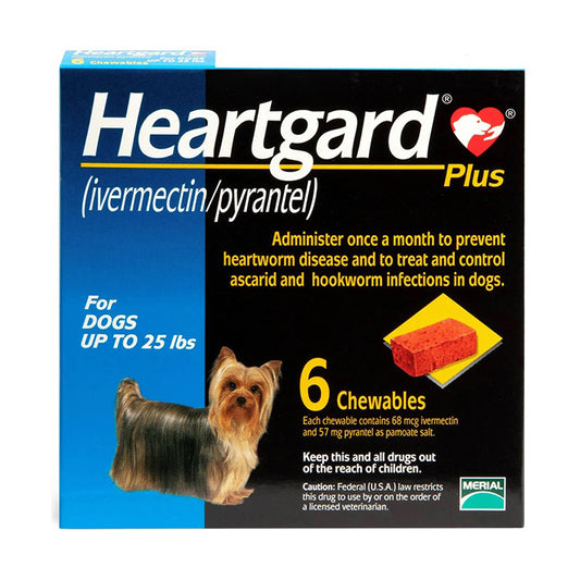 【香港行貨】Heartgard plus心絲蟲藥 - 小型犬(<25lb)