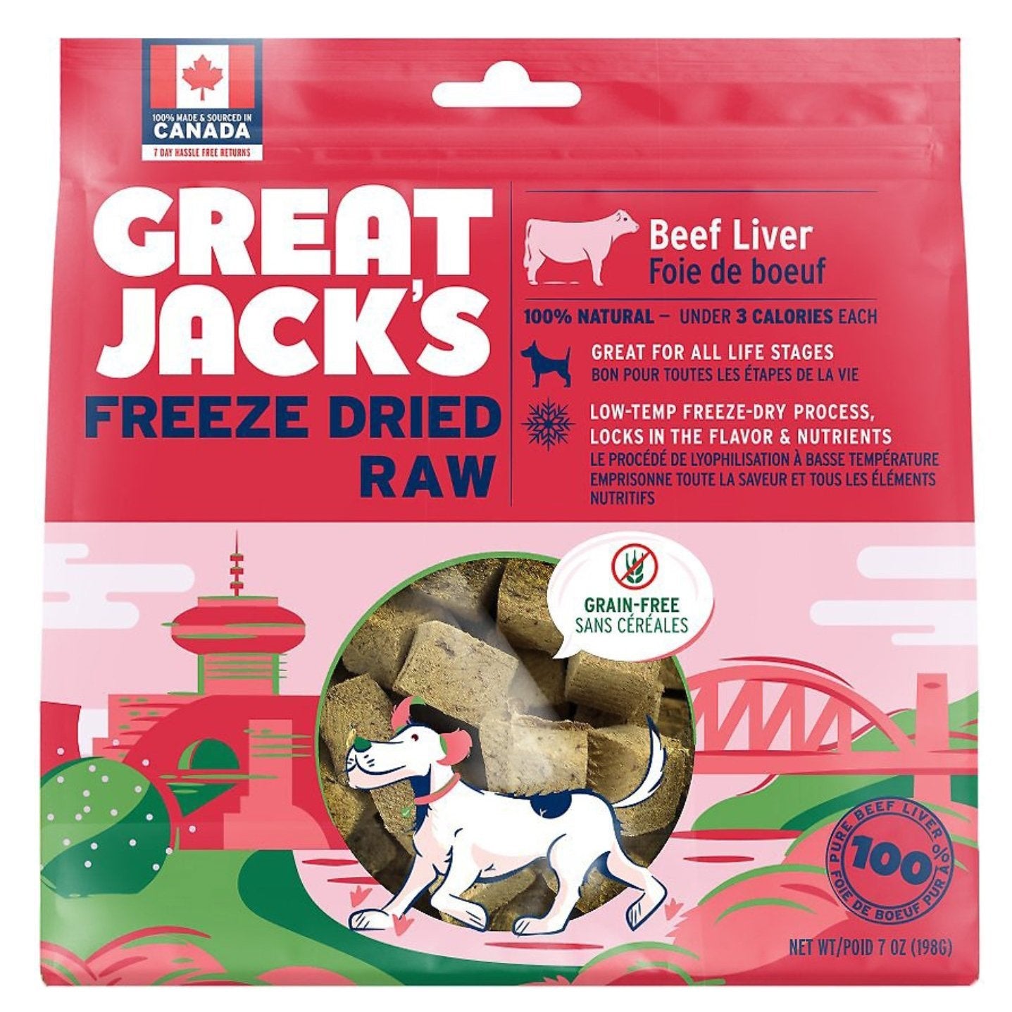 加拿大Great Jack’s 狗狗冷凍脫水小食 - 牛肝 - PetMo