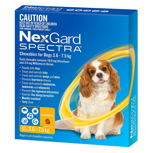 Nexgard Spectra - 小型犬(3.6-7.5kg ) - PetMo
