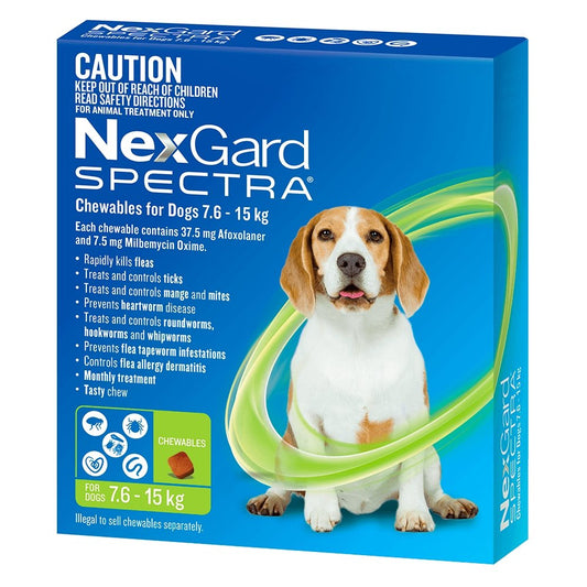 Nexgard Spectra - 中型犬(7.6-15kg ) - PetMo