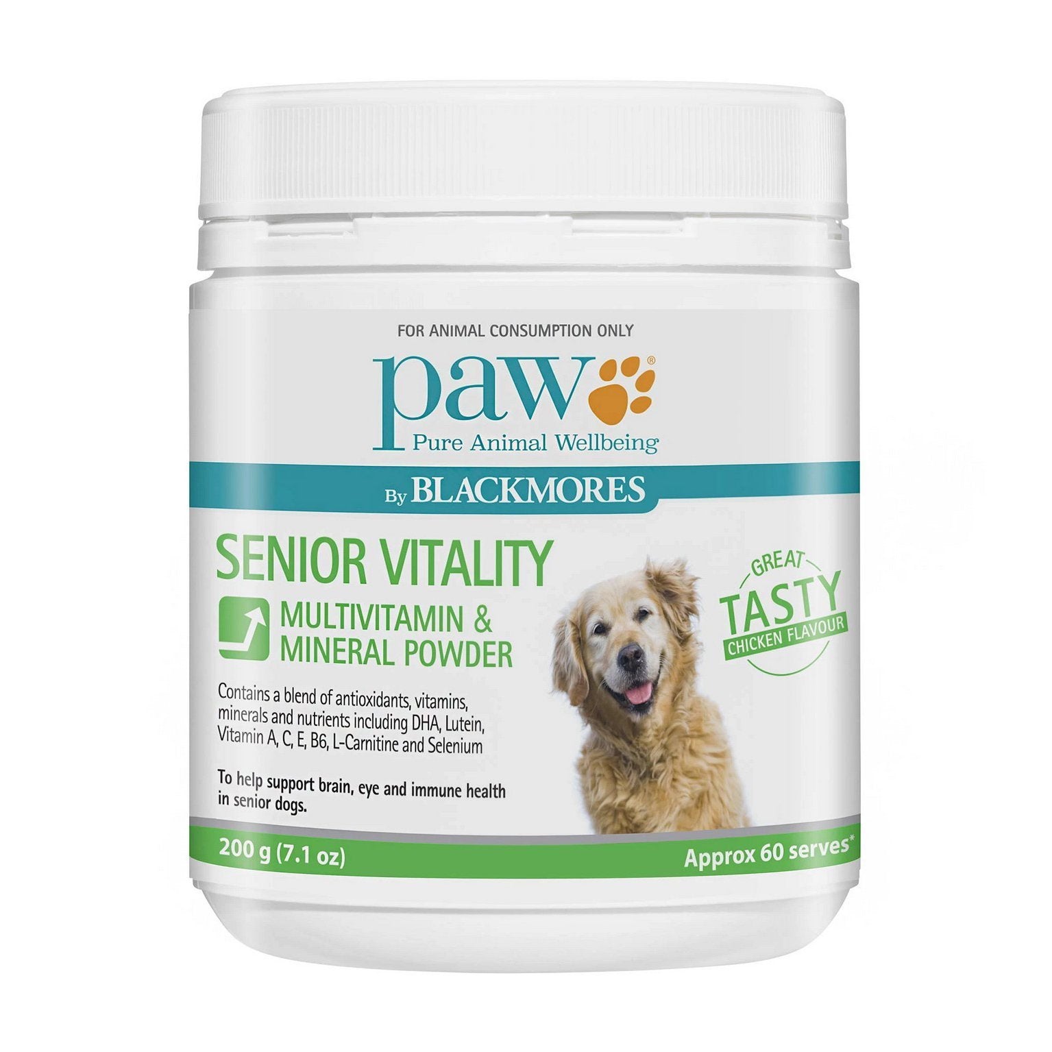PAW Senior Vitality老犬營養活力粉 - 雞肉味 - PetMo