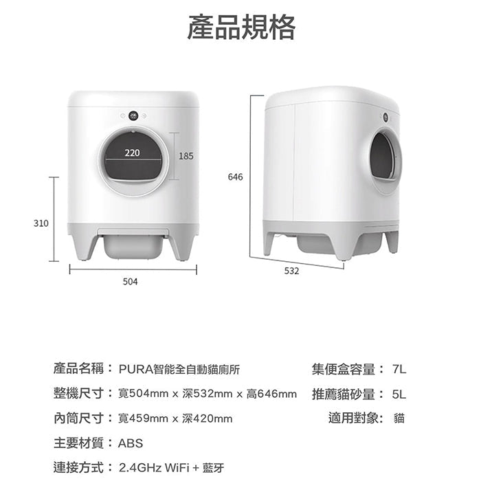 Pura X智能除臭殺菌自動貓廁所 - PetMo