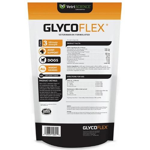 VetriScience GlycoFlex III關節補充咀嚼肉粒 - 犬用 - PetMo