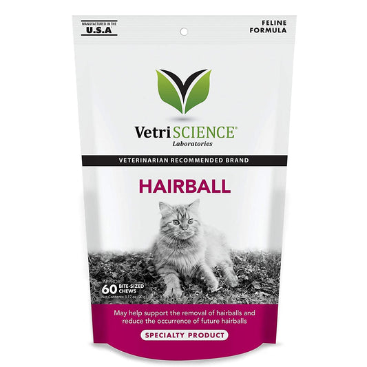 VetriScience Hairball去毛球咀嚼肉粒 - 貓用 - PetMo